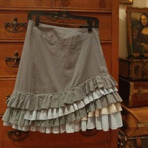 💜Odille for Anthropologie blue cotton mini skirt